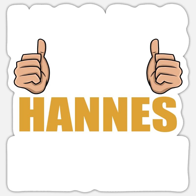 Lass das mal den Hannes machen - Sticker Größe S (10 x 10 cm) - Mattweiß