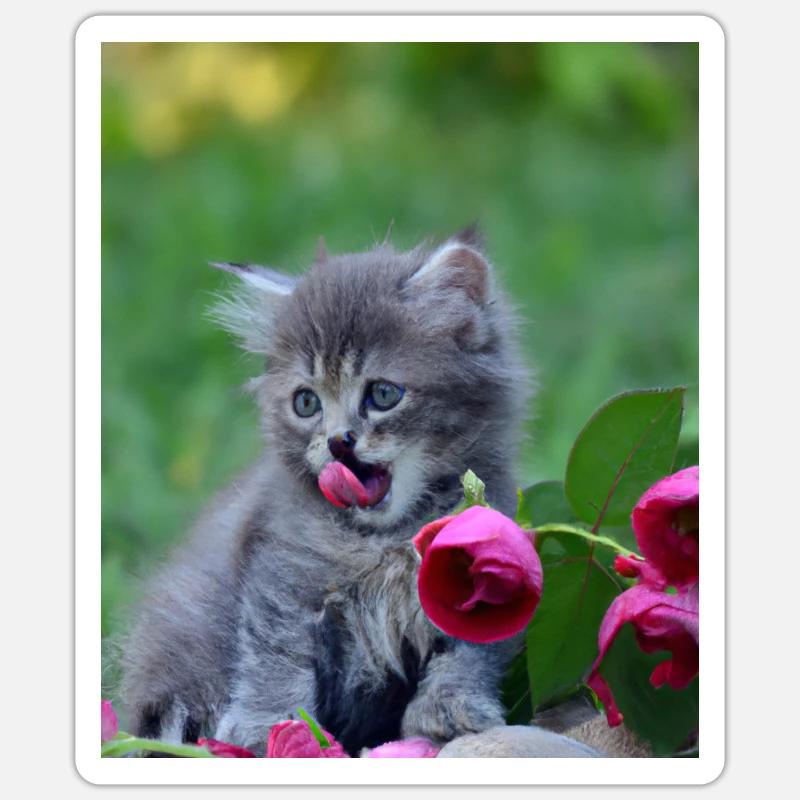 For cat owners - Sticker size S (10 x 10 cm) - white matte