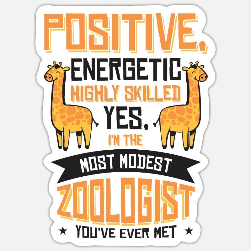 Zoologiste Zoo Élevage Faune Plus Modeste Sticker taille S (10 x 10 cm)