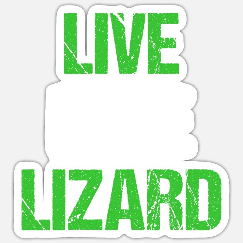 Live Love Lizard Echse Eidechse Sticker Größe S (10 x 10 cm)