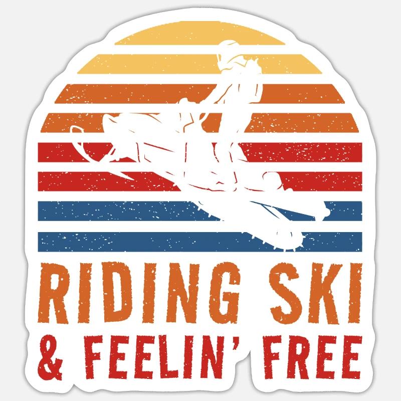 Snowmobile driver saying - Sticker size S (10 x 10 cm) - white matte