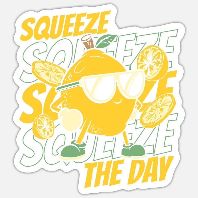 Sodas au jus de citron - Sticker taille S (10 x 10 cm) - blanc mat