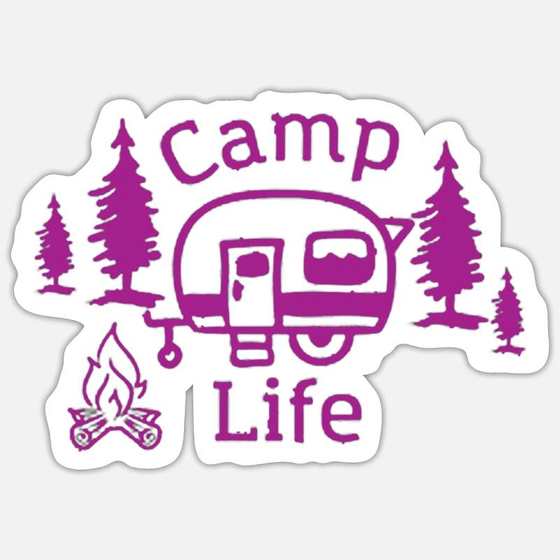 Camp Leben Wandershirt Sticker Größe S (10 x 10 cm)