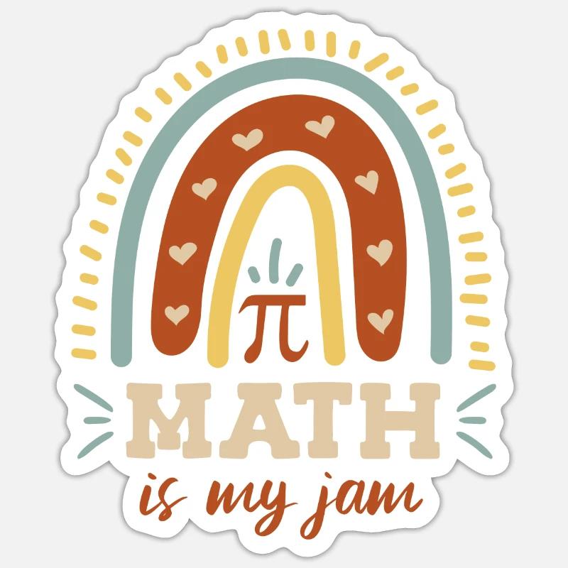 Math est mon jam pi day mathématicien Sticker taille S (10 x 10 cm)