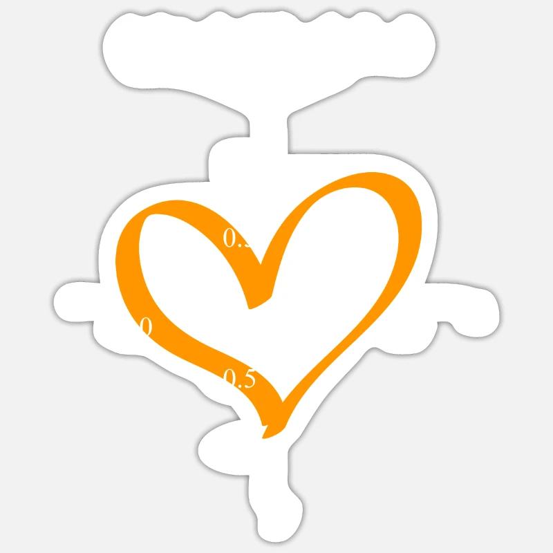 Funny Math Equation Heart Function Sticker size S (10 x 10 cm)