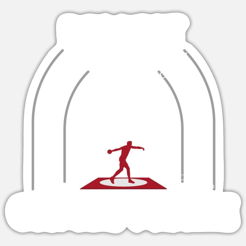 Respect The Circle Frame, Discus Throw Man Sticker size S (10 x 10 cm)