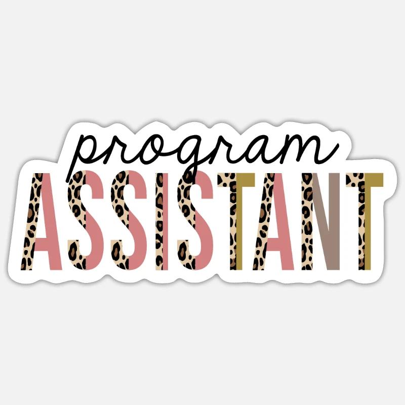 Assistant de programme Leopard Print Funny Sticker taille S (10 x 10 cm)