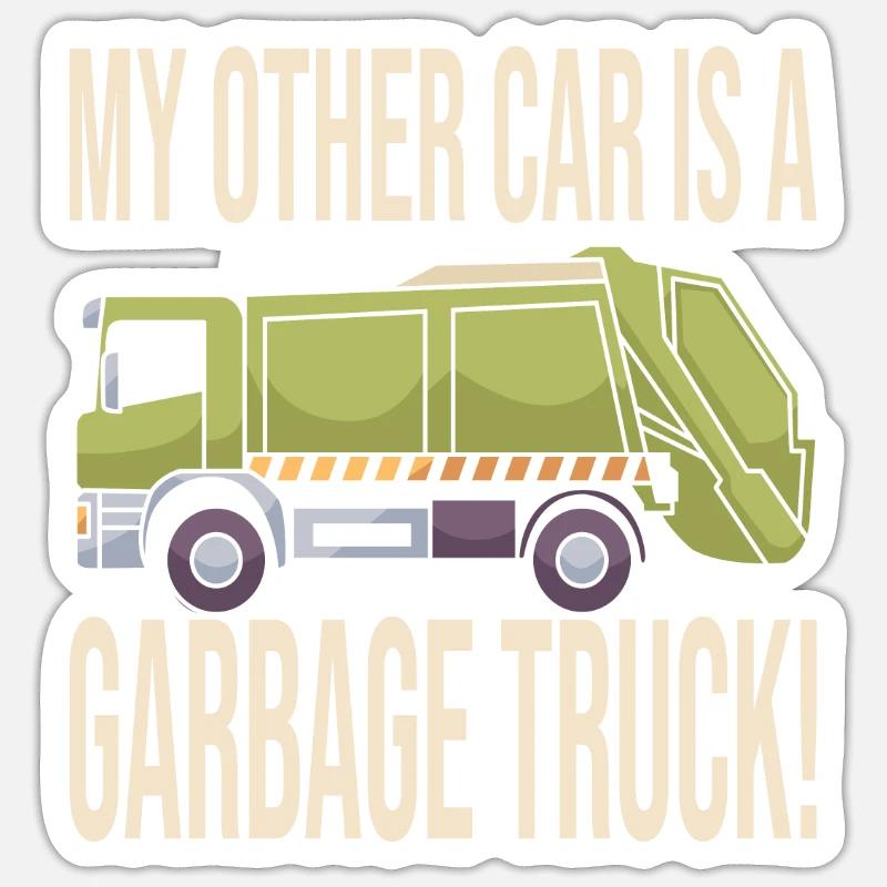 Müllauto Geburtstag Junge Sticker Größe S (10 x 10 cm)