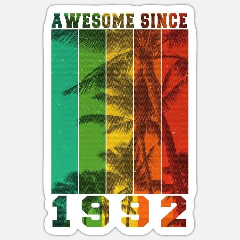 Awesome Since 1992 - Sticker size S (10 x 10 cm) - white matte