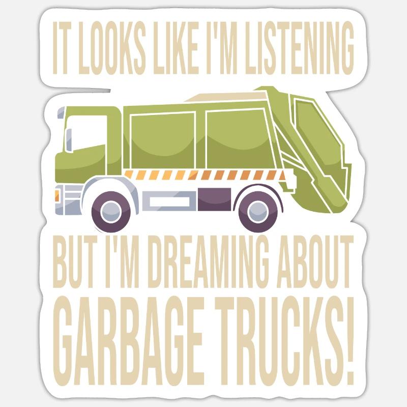 Müllauto Geburtstag Junge Sticker Größe S (10 x 10 cm)