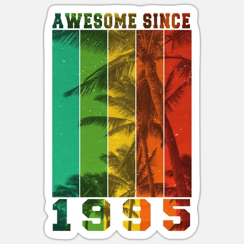 Awesome Since 1995 - Sticker size S (10 x 10 cm) - white matte