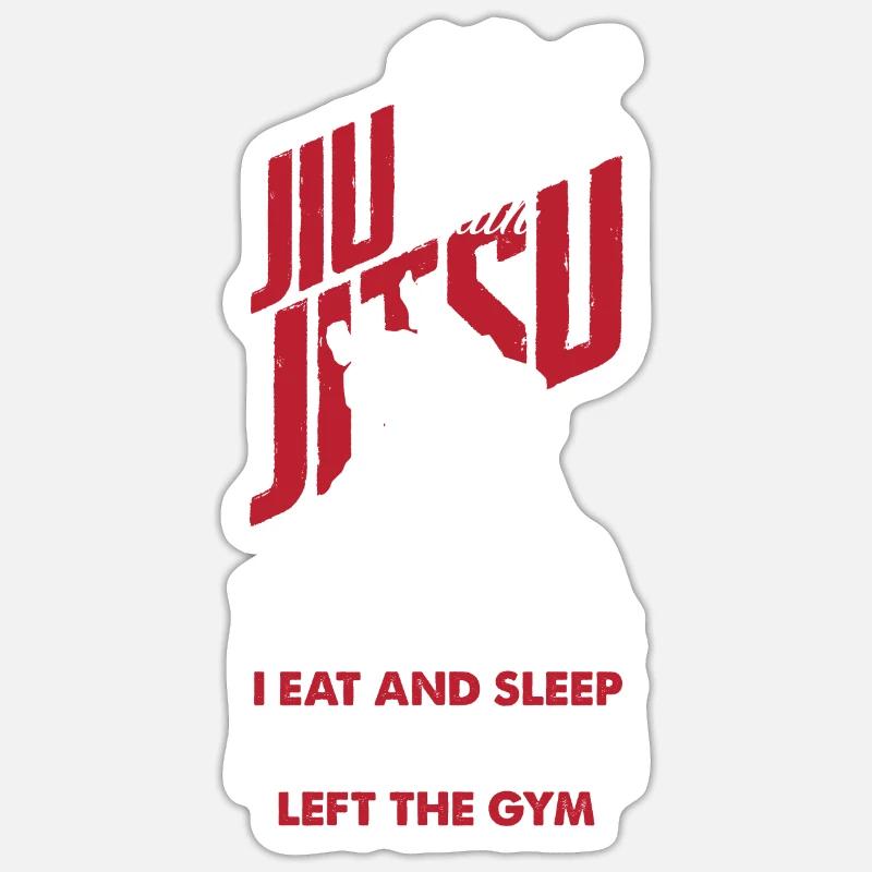 Jiu Jitsu Jiu Jitsu Jiu Jitsu - Sticker Größe S (10 x 10 cm) - Mattweiß