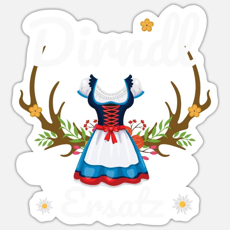 Dirndl Ersatz Sticker Größe S (10 x 10 cm)