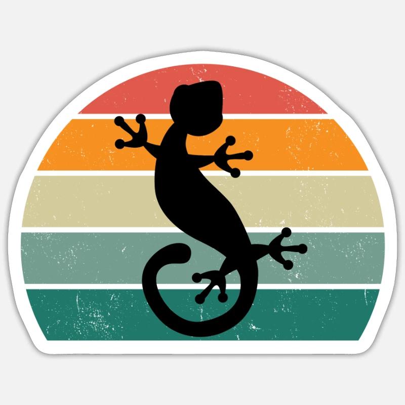 Echse Eidechsen Wechselwarm Schuppen Reptilien - Sticker Größe S (10 x 10 cm) - Mattweiß