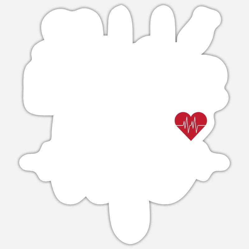 Krankenschwester Leben - Sticker Größe S (10 x 10 cm) - Mattweiß