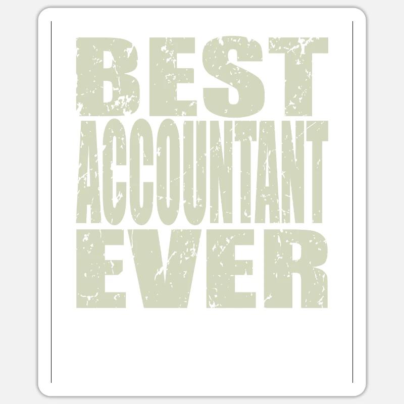 Meilleur comptable de tous les temps Cadeau comptable Sticker taille S (10 x 10 cm)