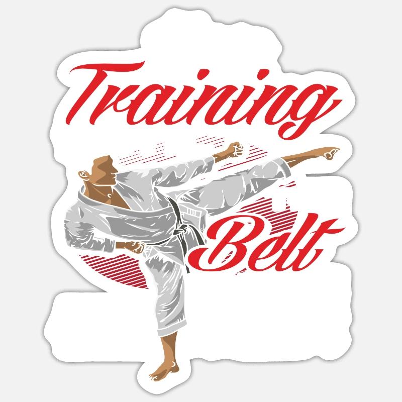 Karate Martial Arts Training - Sticker size S (10 x 10 cm) - white matte