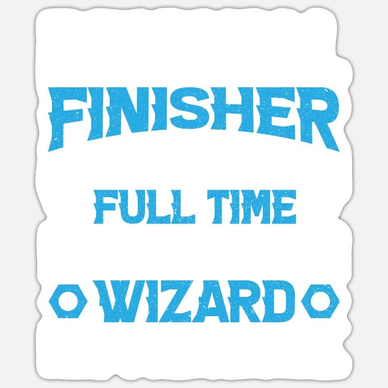 Plaquiste sec seulement parce qu’à temps plein - Sticker taille S (10 x 10 cm) - blanc mat