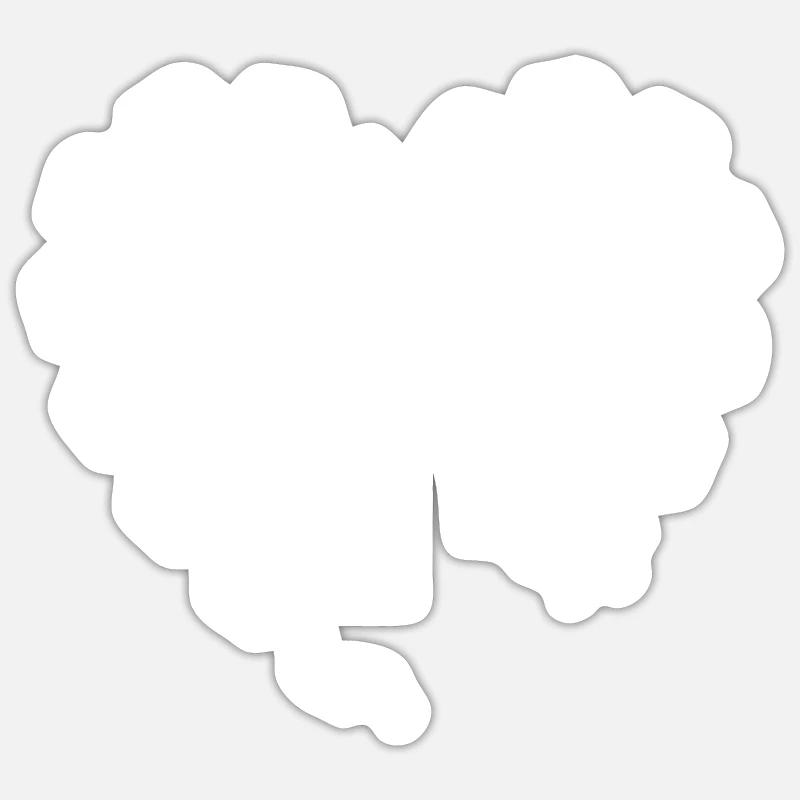 Running Runner Semi-Marathon Coeur - Sticker taille S (10 x 10 cm) - blanc mat