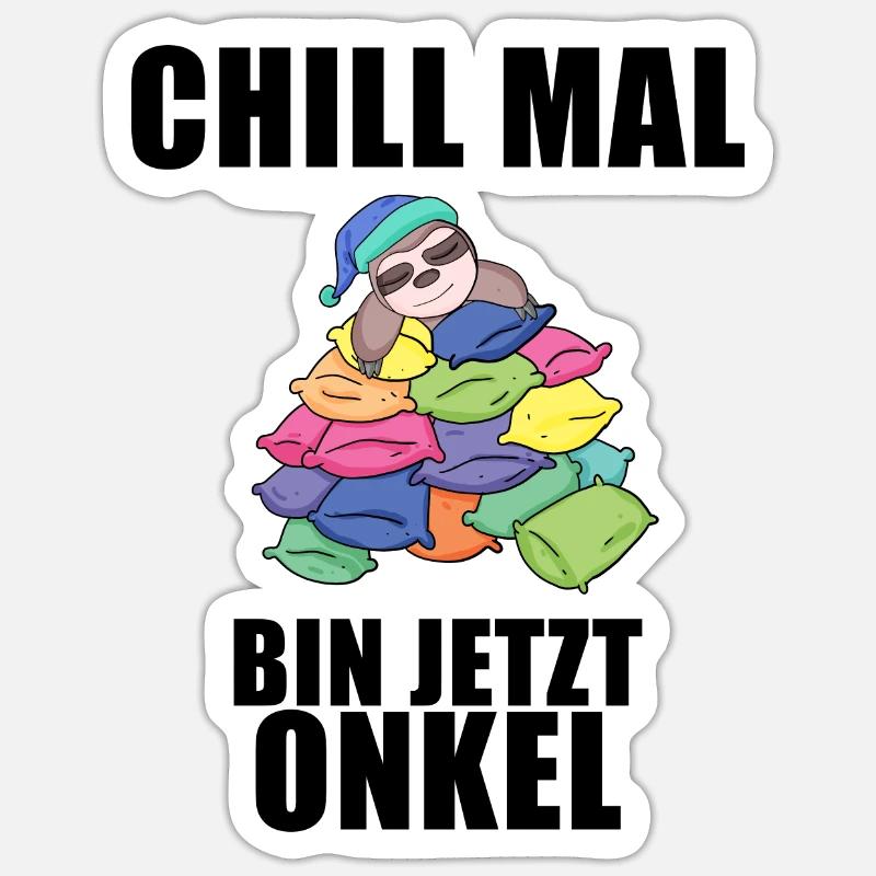 Onkel - Onkel werden - Sticker Größe S (10 x 10 cm) - Mattweiß