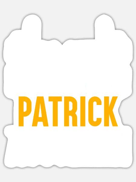 Patrick Vorname Name Geschenk - Sticker Größe S (10 x 10 cm) - Mattweiß