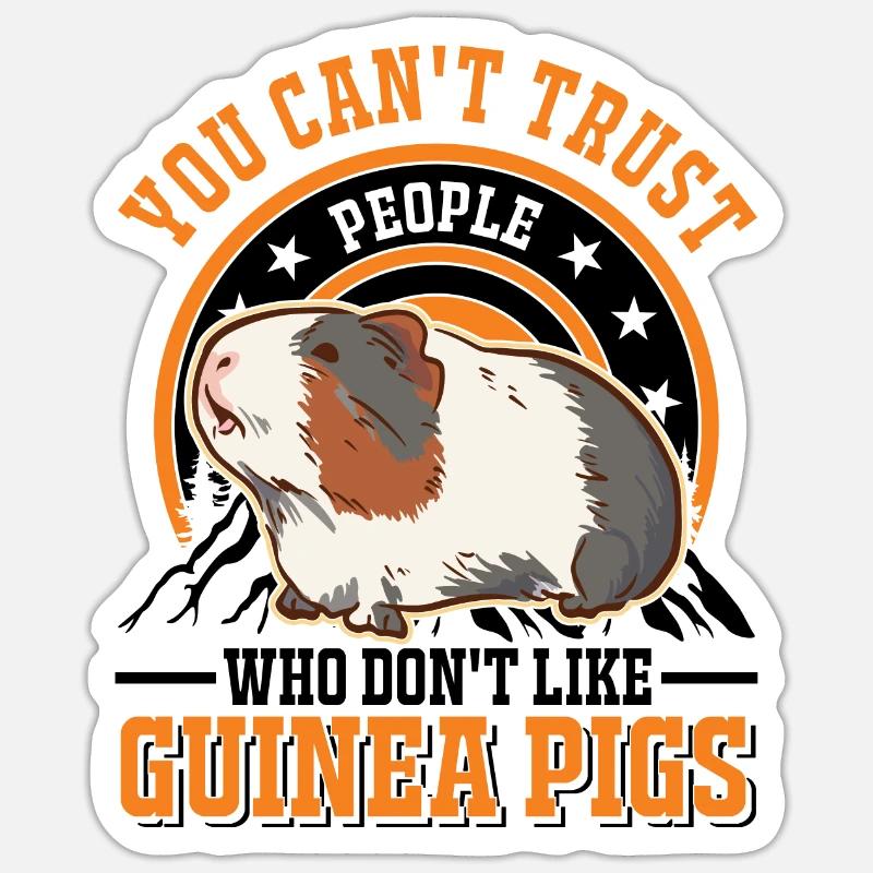 Cochon d’Inde Cadeau Cochon d’Inde - Sticker taille S (10 x 10 cm) - blanc mat