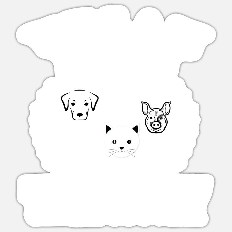 Végétalien parce que peu importe à quel point vous êtes petit Sticker taille S (10 x 10 cm)