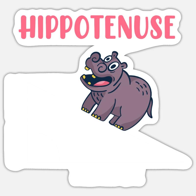 Hippotenuse Algebra Mathematics Student - Sticker size S (10 x 10 cm) - white matte