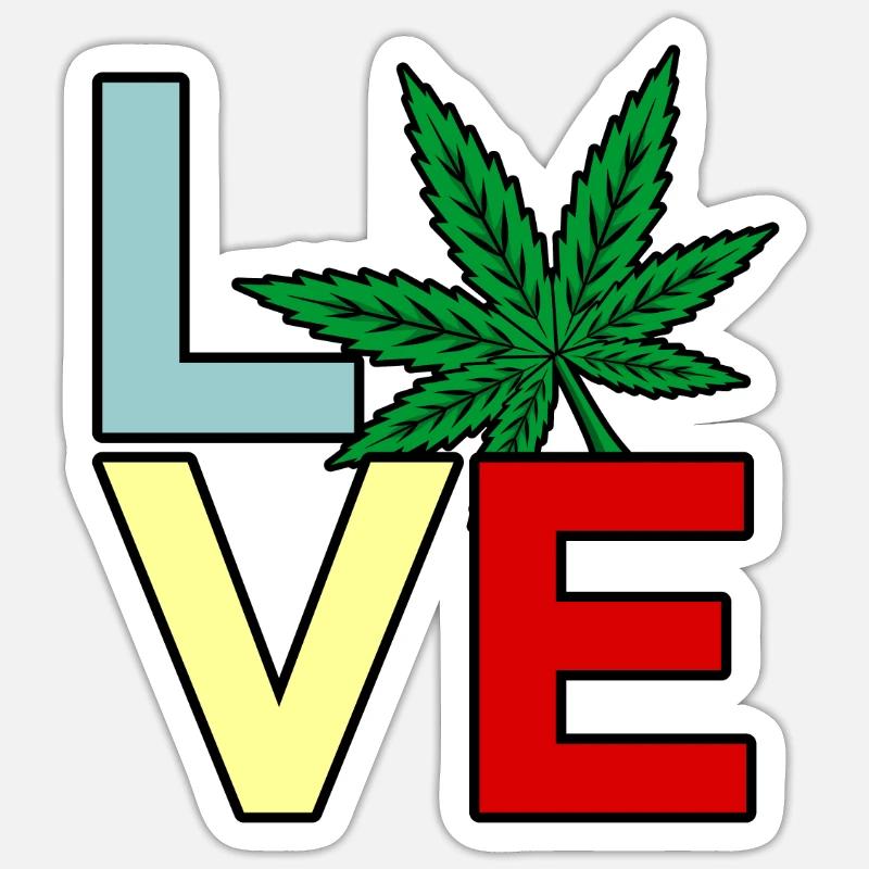 Cannabis - Sticker size S (10 x 10 cm) - white matte