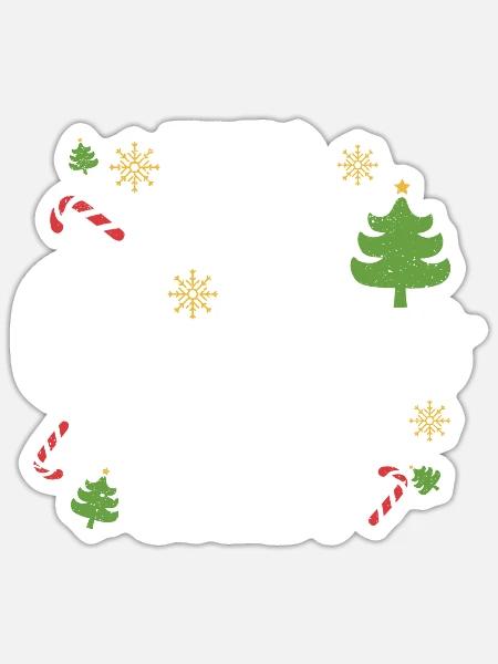 Dies ist mein Weihnachten Pyjama Shirt lustig - Sticker Größe S (10 x 10 cm) - Mattweiß