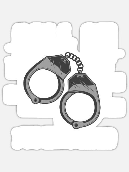 Rufen Sie Polizei An Ich Bin Polizist Im Ruhestand - Sticker Größe S (10 x 10 cm) - Mattweiß