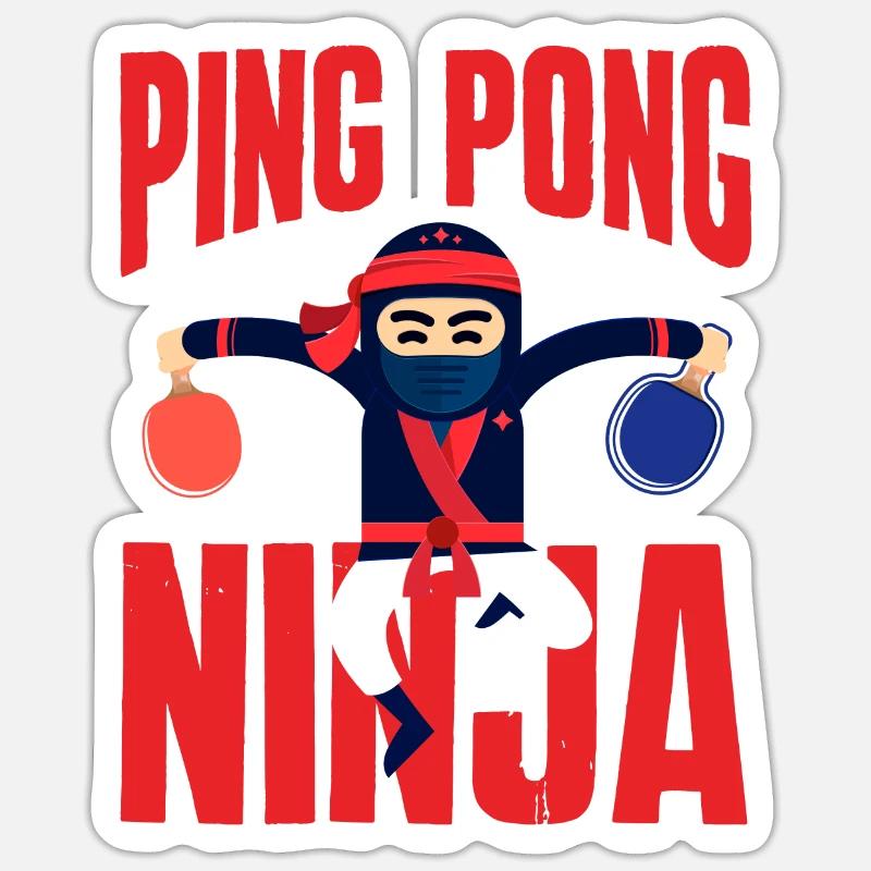 Fun Table Tennis Gift - Sticker size S (10 x 10 cm) - white matte
