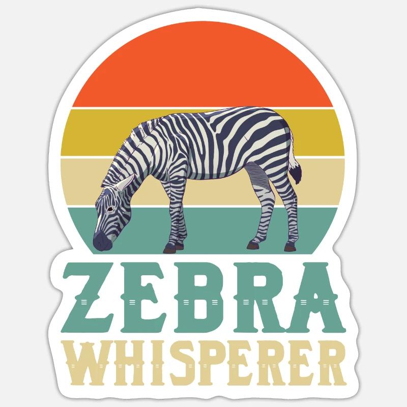 Zebra Flüsterer Sticker Größe S (10 x 10 cm)