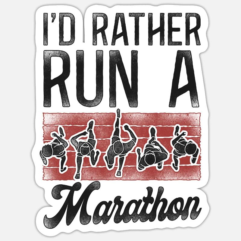Running Runner Semi-Marathon - Sticker taille S (10 x 10 cm) - blanc mat
