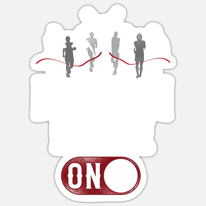 Running Runner Half Marathon - Sticker size S (10 x 10 cm) - white matte