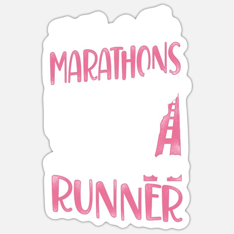 Running Runner Half Marathon - Sticker size S (10 x 10 cm) - white matte