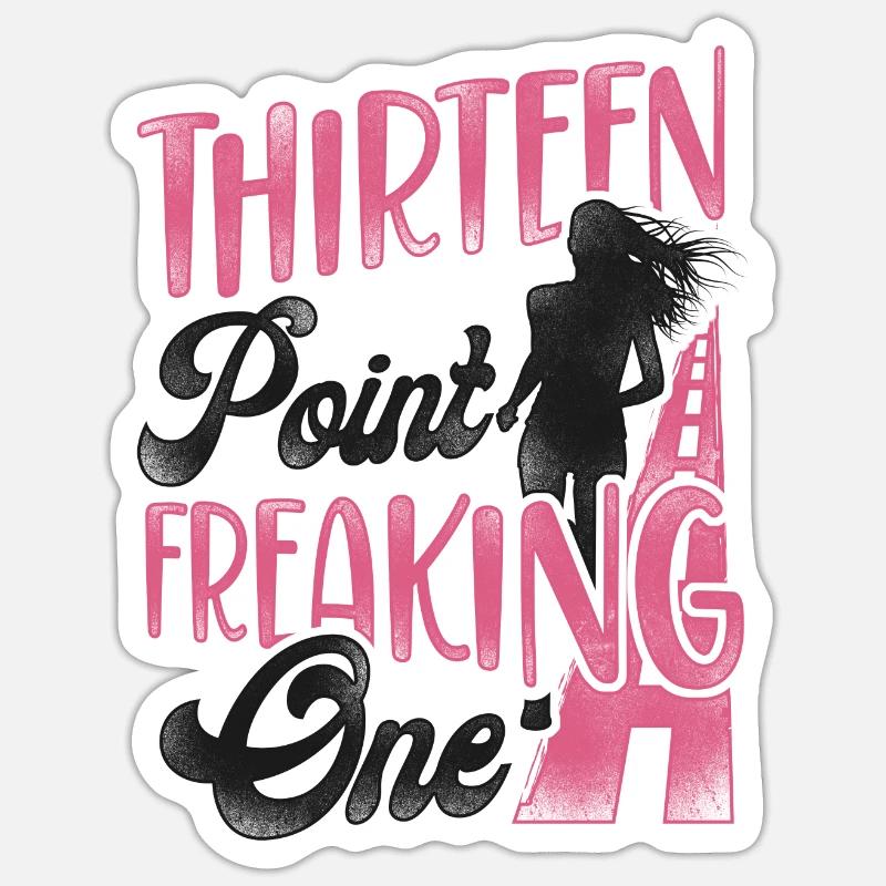 Running Runner Semi-Marathon - Sticker taille S (10 x 10 cm) - blanc mat