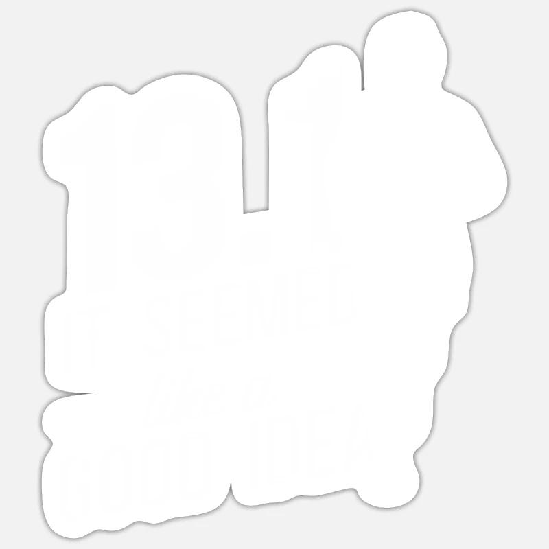 Running Runner Semi-marathon Demi-marathon - Sticker taille S (10 x 10 cm) - blanc mat