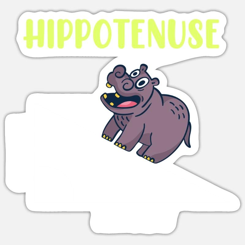 Hippotenuse Algebra Mathematics Student Sticker size S (10 x 10 cm)
