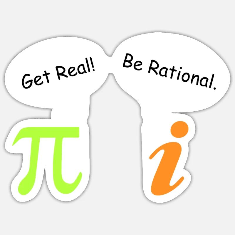 Math Saying Complex Number Pie get real Sticker size S (10 x 10 cm)