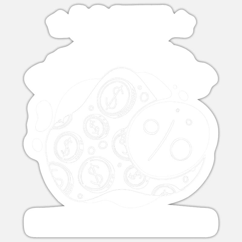 Actions d’actionnaires à dividendes - Sticker taille S (10 x 10 cm) - blanc mat