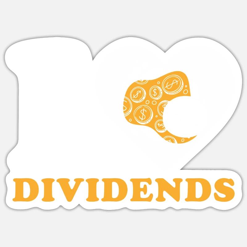 Actions d’actionnaires à dividendes - Sticker taille S (10 x 10 cm) - blanc mat