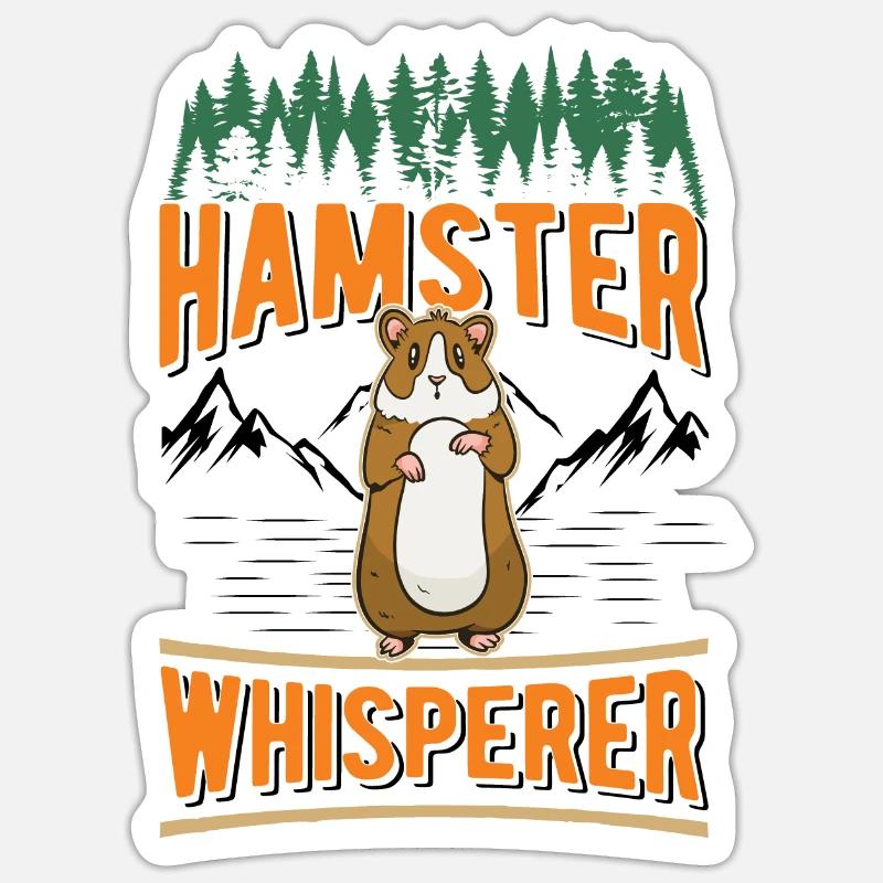 Hamster Whisperer Hamster Doré Hamster Sticker taille S (10 x 10 cm)