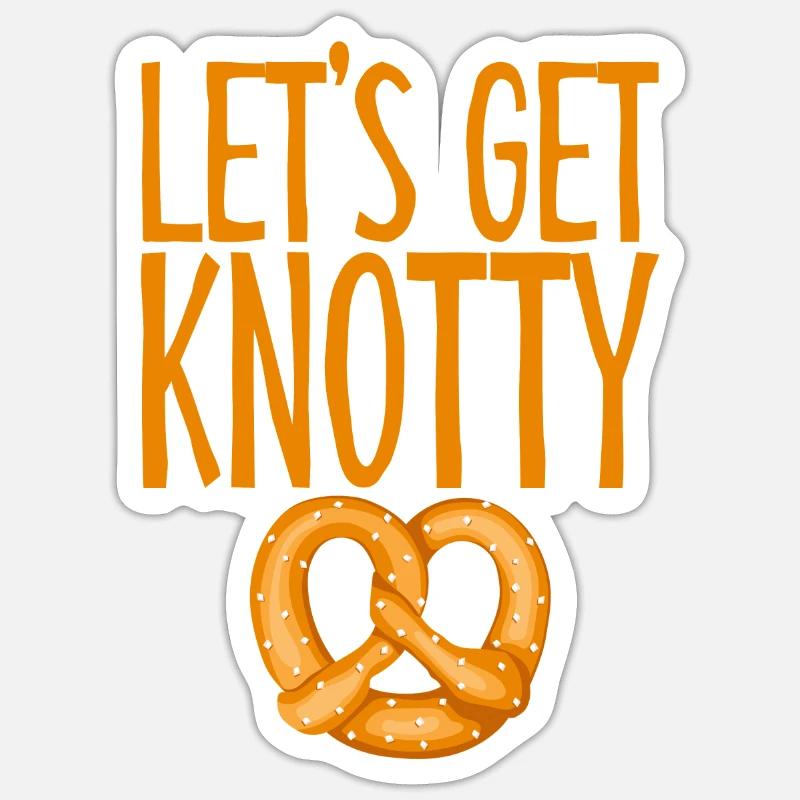 Let's Get Knotty 3 - Sticker Größe S (10 x 10 cm) - Mattweiß