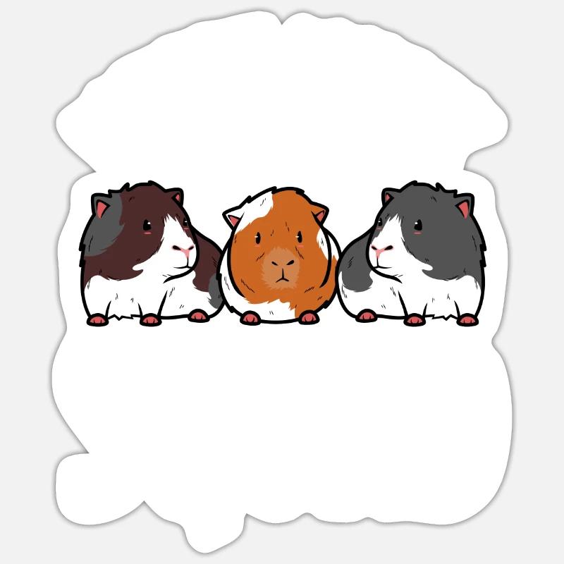Escouade Wheek - Sticker taille S (10 x 10 cm) - blanc mat