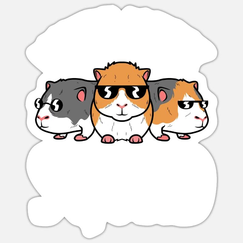 Escouade Wheek - Sticker taille S (10 x 10 cm) - blanc mat