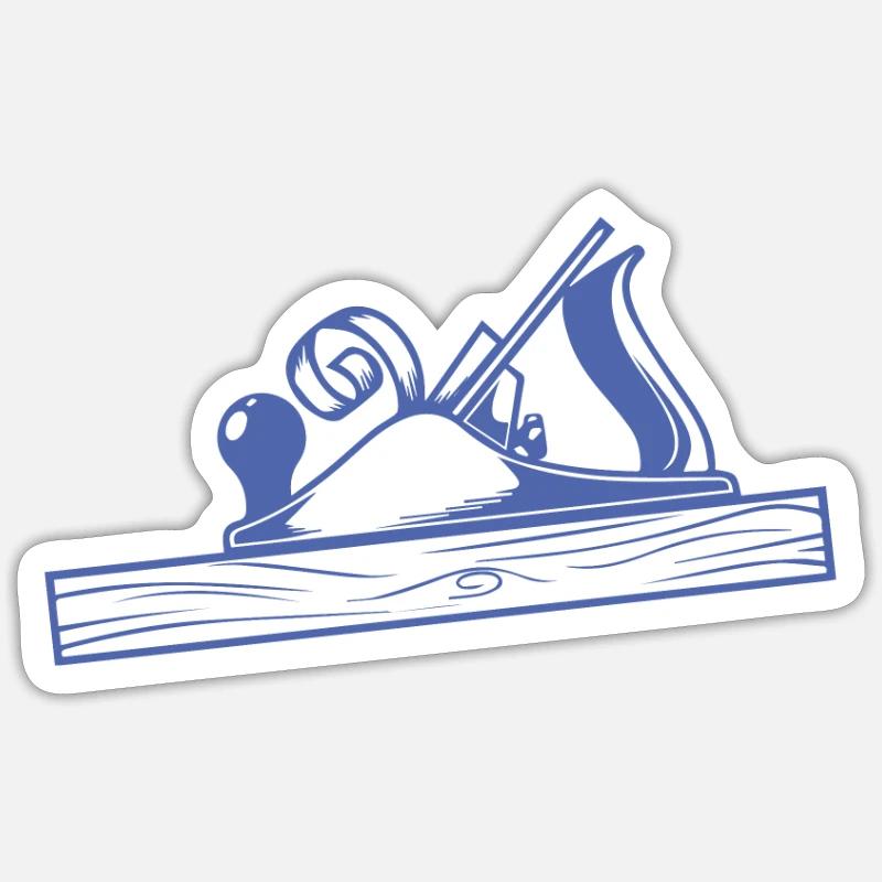 Conception de la raboteuse Schreiner - Sticker taille S (10 x 10 cm) - blanc mat