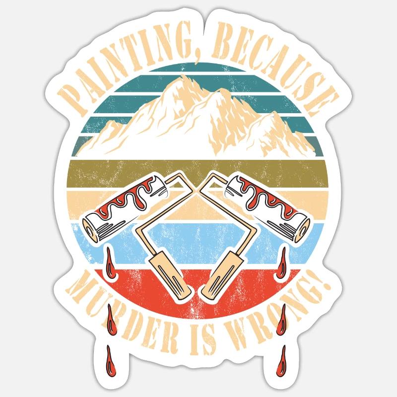 Painter - Sticker size S (10 x 10 cm) - white matte