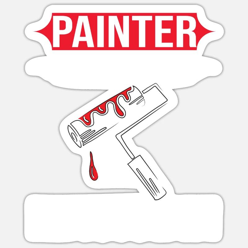 Painter - Sticker size S (10 x 10 cm) - white matte