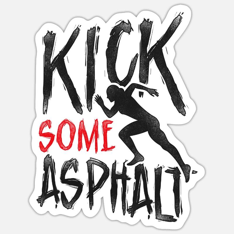 Running Runner Semi-Marathon - Sticker taille S (10 x 10 cm) - blanc mat